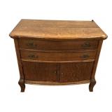 Early 1900 Victorian Oak Low Dresser