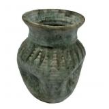 Peter's Pottery Dirty Jade Pinched Vase 8 1/2'h.