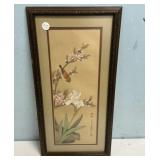 25'h., 12'w Chinese Style Watercolor on Silk of