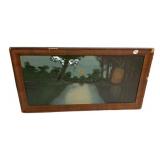 Beebe VTG Landscape Painting on Board Framed 15'h