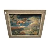 VTG Horse Painting on Board