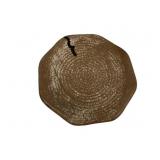 McCarty Nutmeg Pottery Square Plate 9'w