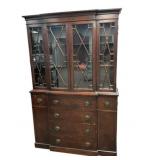 Georgian Style Breakfront China Cabinet 79'h. 51'