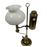 20th Century Brass Student Desk Lamp 21'