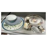 Asian Porcelain Plates, Bowls, and Vase