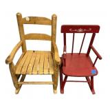 Two Painted Child's Rockers