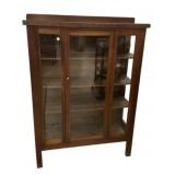 VTG Mission Oak Style China Cabinet 61'h., 46'w.