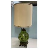 Mid Century Glass Buffet Lamp 35'