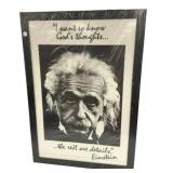 Albert Einstein Poster Framed 39'h., 27'w