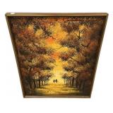 31'h., 25'w Signed Landscape Painting On Canvas