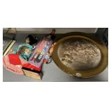 Geisha dolls and Heavy Brass Chargers