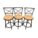 Three Metal Contemporary Barstools
