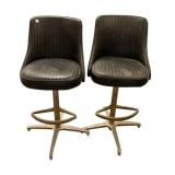 Pair of Mid-century modern Chromcraft swivel bar s