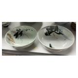 Two Japanese Hand Painted Bowls