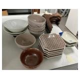 Assorted Porcelain and Pottery Bowls and Plates