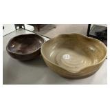 Two Stoneware Pottery Bowls