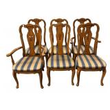 6 Thomasville Oak Dining Chairs