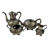 PGS Silver Plate Over German Silver Service Set