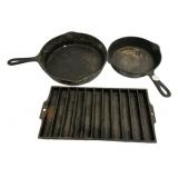 Cast Iron Skillets and Corn Bread Stick Pan