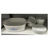 Corning Casserole, Cups, and Saucers