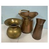 Brass spittoon and Coal cuddle