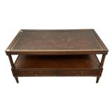 18'h., 38'w Hollywood Regency Mahogany Coffee Ta