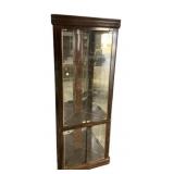 Corner Curio Val Cherry Pressed Wood Unit