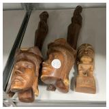 Three Carved African Tribal Artwork