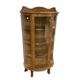 Late 20th Century Oak Curved Glass China Cabinet 6