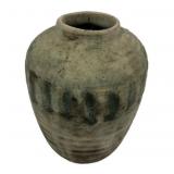 Peters Pottery Jade Vase 6 1/2'h., 4 1/2'dia