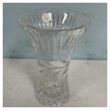 Heavy Etched Flower Vase 10'h