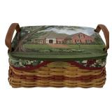 Signed Kerry Trout Longaberger Basket 10'w