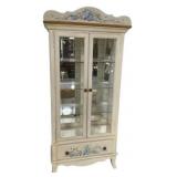 Modern White Display Cabinet 80'h., 33'w., 15'd
