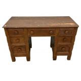 Davis Cabinet Co. Oak Kneehole Vanity