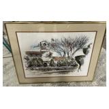 Framed John Haymson San Juan Capistrano Mission Ca