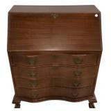 Late 20th Century Mahogany Drop Front Secretary