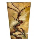 Signed Janice Robbins Abstract Painting 24'h., 12