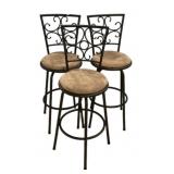 Three Metal Barstools