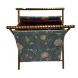 Mid-century modern folding knitting or sewing bask