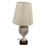 Large Bisque Porcelain Grape Urn Lamp 32'