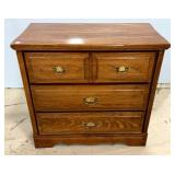 Late 20th Century Oak Chest 31'h., 33'w., 17'd