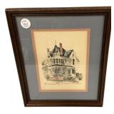 Pat Regan Hand Colored Print 12'h., 10'w