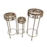 Three Metal Plant Stands