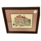 Pat Regan Hand Colored Print 10'h., 12'w