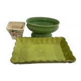 McCoy Vase, Vase, and Ceramic Dish