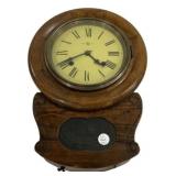 Standard Clock Co. Mahogany Wall Clock 17'