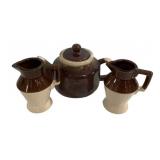 McCoy Teapot and Creamers