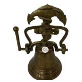 Nautical brass anchor themed ship's bell 8'h