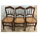 Victorian Caned Seat Side Chairs
