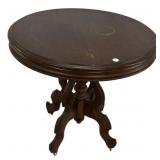 Victorian Mahogany Pedestal Parlor Table 29'h., 2